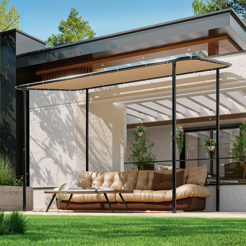10 pi. L 6 pi. Pergola en métal avec auvent, 10 Ft. W x 6 Ft. D