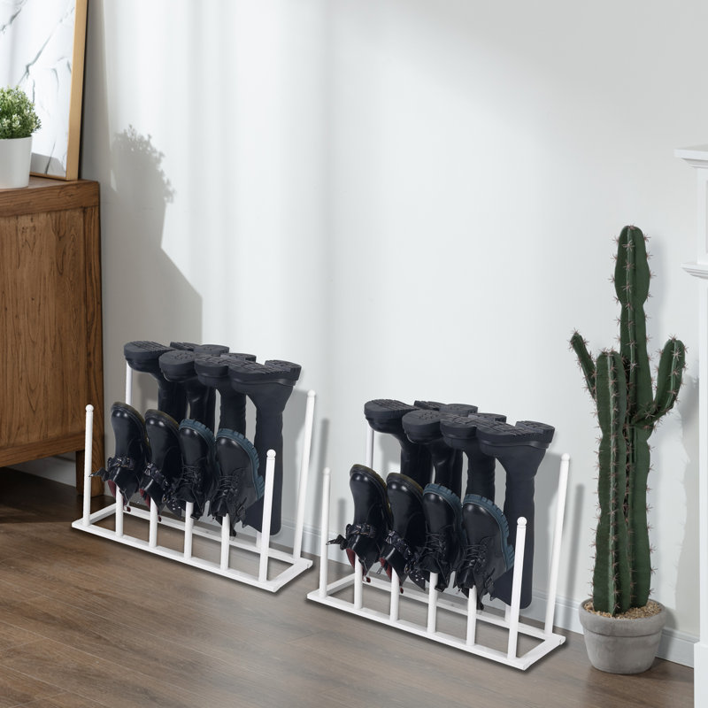 2 Piece 12 Boot Shoe Storage Rack Stand