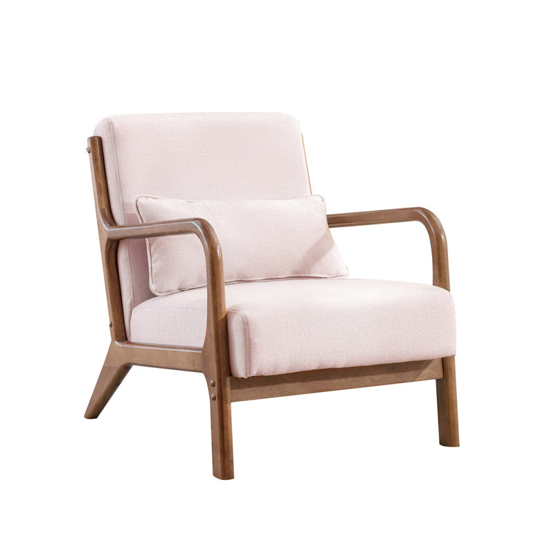 Upholstered Armchair, Pink