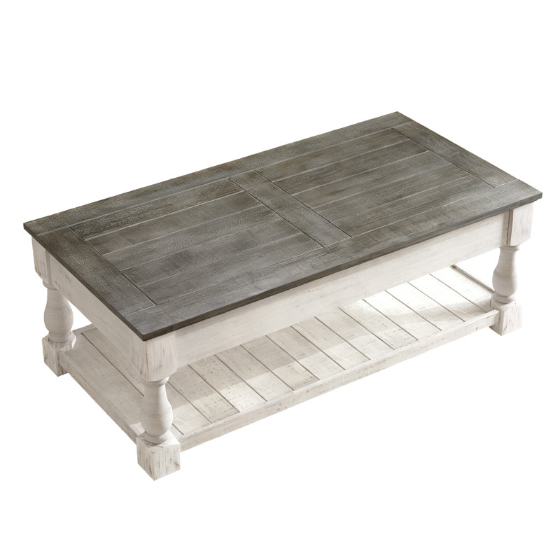 Table rectangulaire multifonctionnelle en bois massif de 47 pouces fabriquée à la main avec cadre fixe et 3 plateaux de rangement cachés