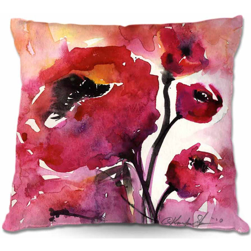  Coussin Couch Floral, 16 po x 1 po