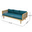 ENSEMBLE DE MEUBLES DE PATIO: LIT DE CLASSE 3 PLACES CLAREMONT + TABLE EN BOIS ACACIA