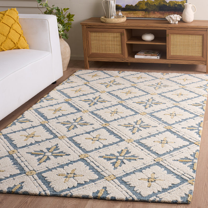 Metro 395 Hand Tufted 80% Wool; 20% Cotton Damask Rug, 5'-0" X 8'-0" Rectangle