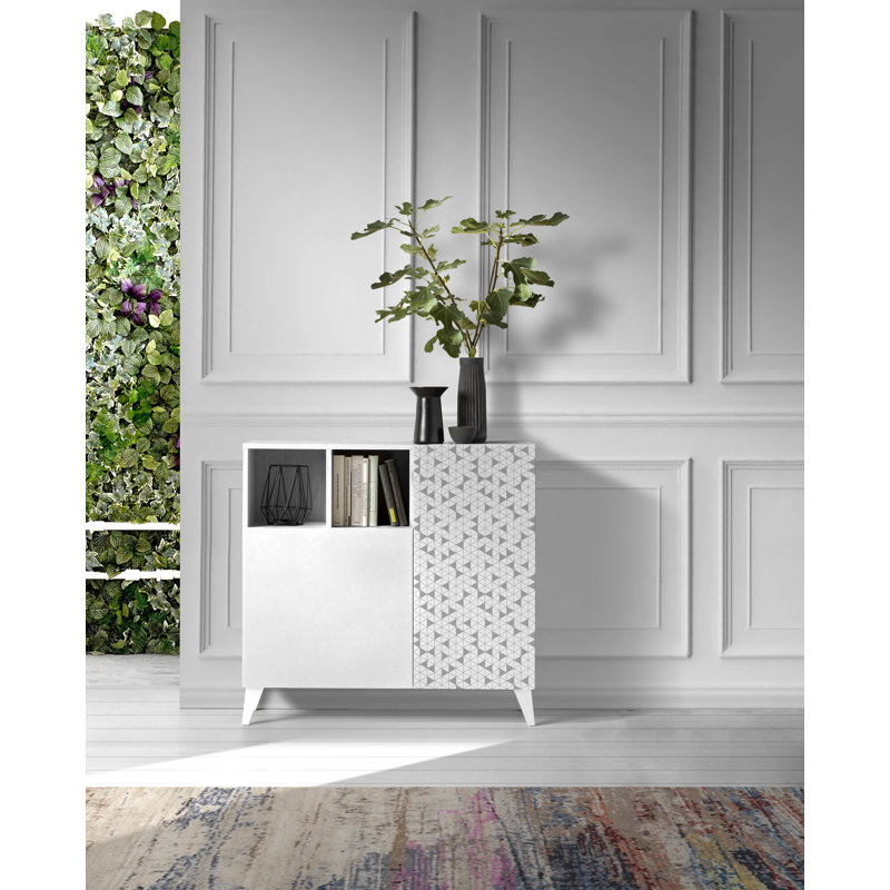 14 Pair Shoe Storage Cabinet, White