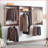 Closet Systems, Devi Modern Oak Wood Wall-Mounted Modular Closet | Oak | Wood