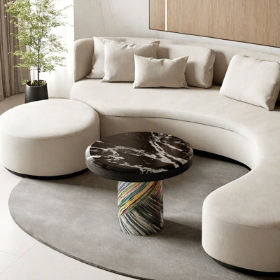 Table basse compacte en marbre