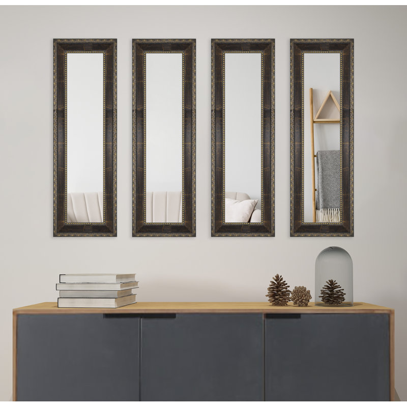 Ensemble de 4 miroirs vénitiens modernes et contemporains Derrell, H 15,5 po x l 29,5 po
