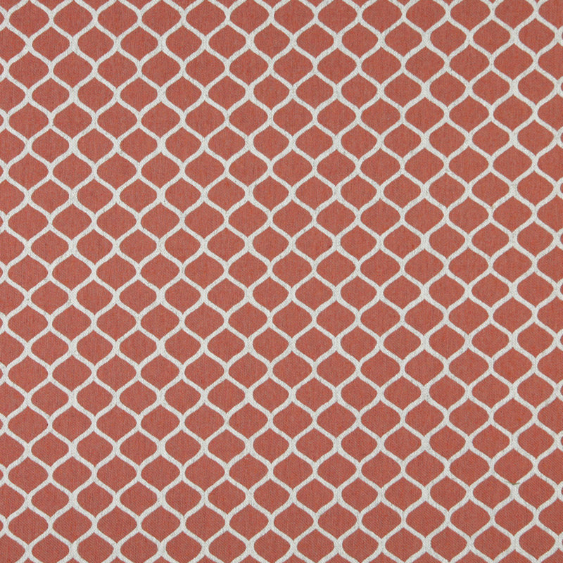 Tissu de lin géométrique, Orange 2