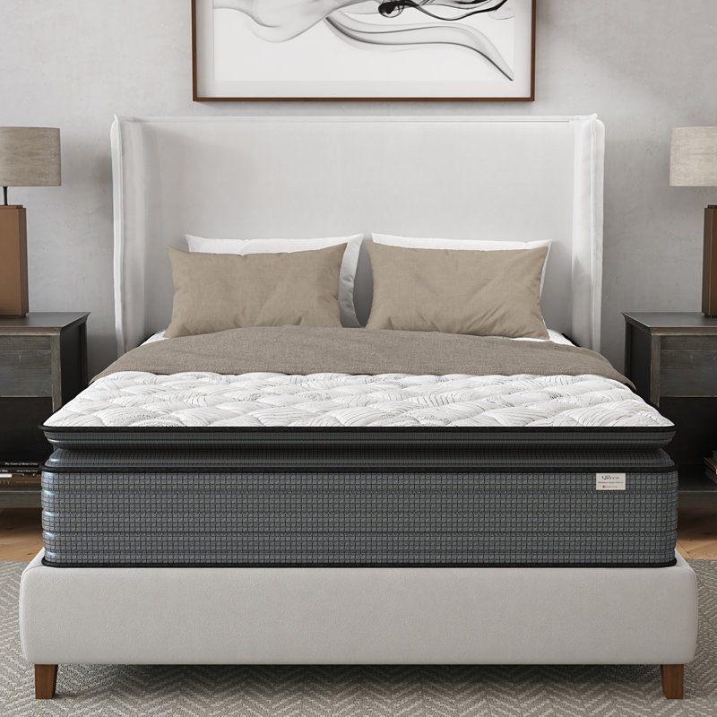 Matelas hybride en mousse viscoélastique gélifiée rafraîchissante, Très grand simple
