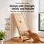 Griffoir vertical à angle réglable pour chat, cadre en bois naturel, griffoir en sisal avec balles interactives, griffoir multifonctionnel pour chats d'intérieur afin d'aiguiser leurs griffes et de lutter contre l'ennui.