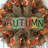 Fall Wreath with Harvest Written in Blocks