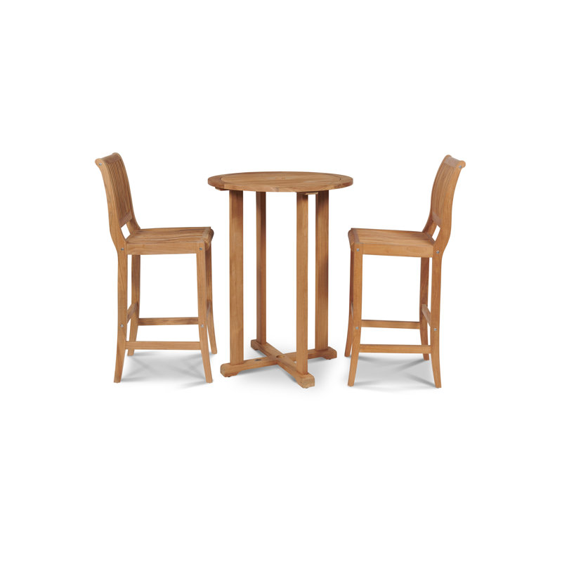Palm Teak 3 Piece Bar Set