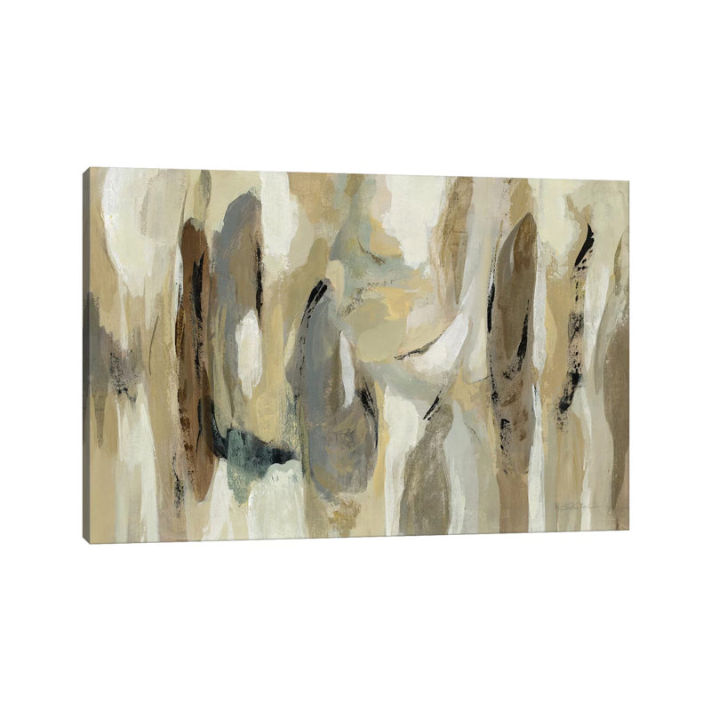 Fluidity Neutral 1 Piece Wrapped Canvas Painting, 20.32 cm H x 30.48 cm W