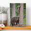 Curious Bear Cub Abstract Contemporary Bear Forest Nature Wall Art Print 1 Piece Wrapped Canvas Wall Art-966762426
