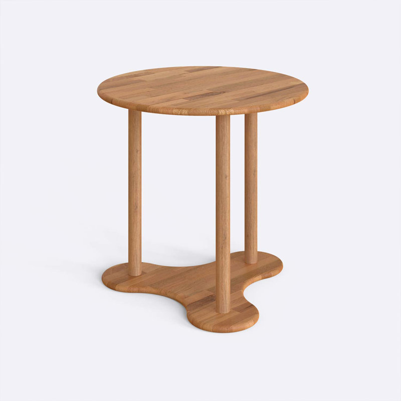 Table de salle à manger Latexo, table de cuisine moderne en bois de hêtre massif pour petits espaces