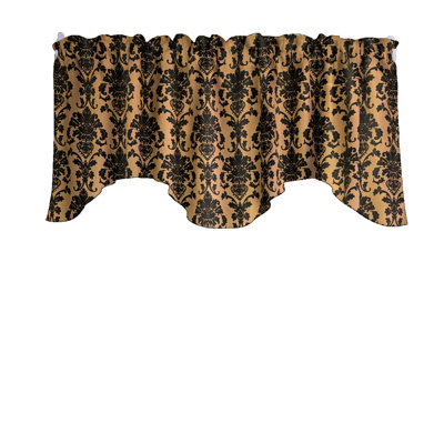 Cantonnière en popeline à motif floral ondulé 58 po
