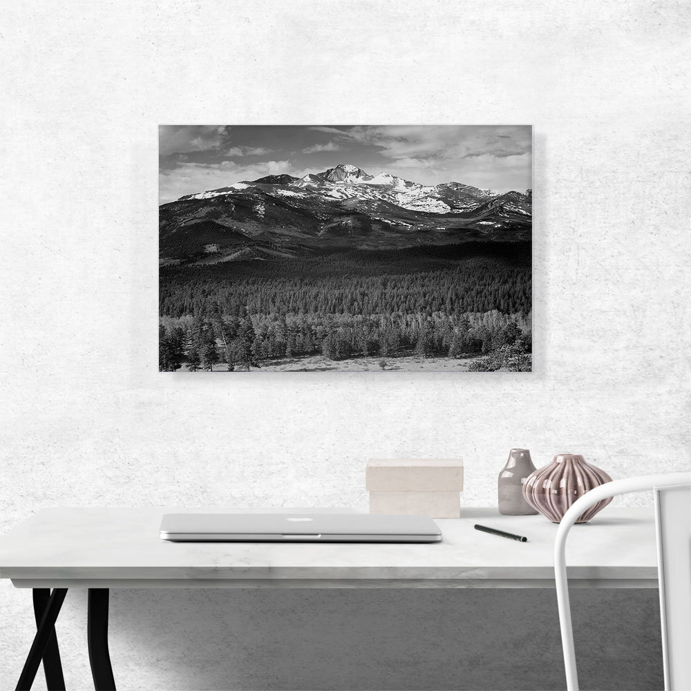 " Long's Peak Rocky Mountain National Park Colorado " by Ansel Adams ARTCANVAS 