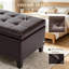 Banc de style contemporain, banc capitonné, banc de rangement pour repose-pieds