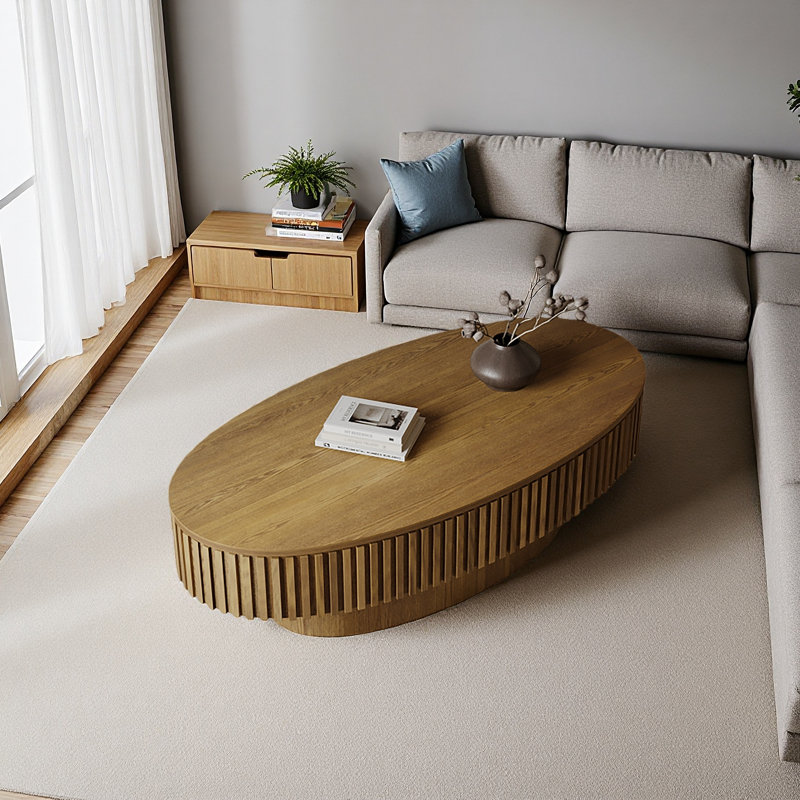 Table basse 47 po ovale avec rangement