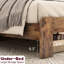 Structure de lit plateforme en bois avec tête de lit à DEL avec rangement et 2 ports USB, silencieux, aucun sommier nécessaire et outil d'assemblage facile, grand rangement sous le lit-53432088-53432095