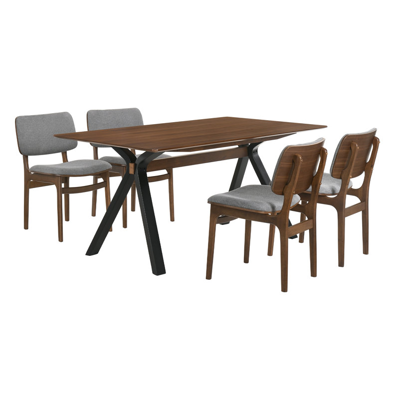 Schoonover 4 - Person Trestle Dining Set, Walnut
