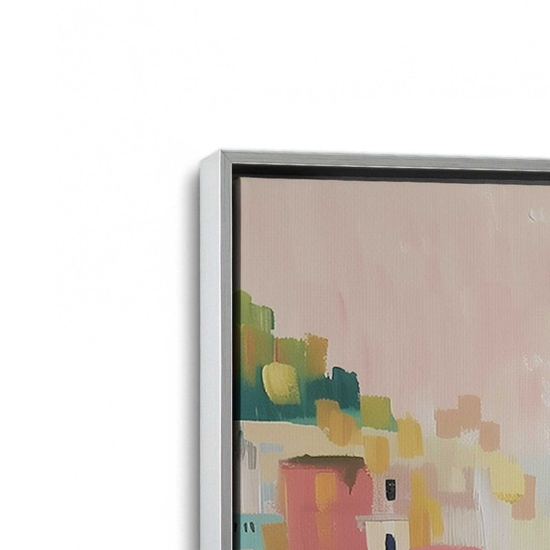 Port Cliffside Glow II, H 19 po x l 13 po, Toile avec cadre, Chrome poli