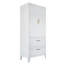 Armoire-penderie en métal durable avec 2 tiroirs et une tringle, parfaite pour le rangement organisé dans les chambres et les bureaux-1302820693