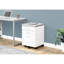 Rolling File Cabinet For Office Decoration With Options, White And Grey Cement Laminate Mobile Storage, Wheels, Laminate, Modern