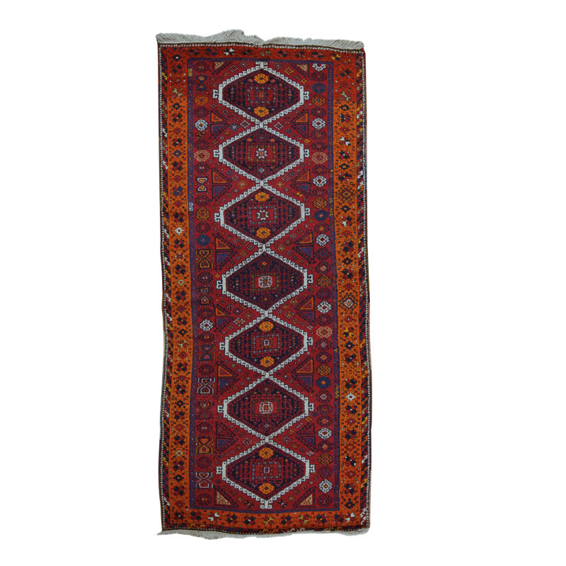 Wool Moroccan Area Rug in Wine