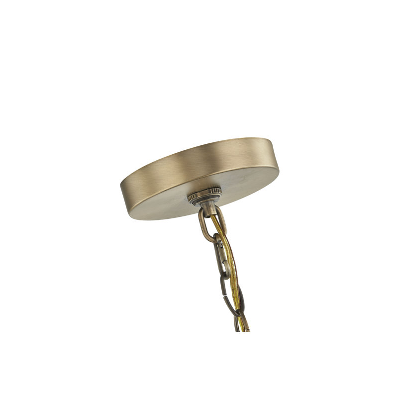 Luminaire suspendu en métal durable à 6 lumières Dobson, Or, H 24 po x l 16 po x P 16 po