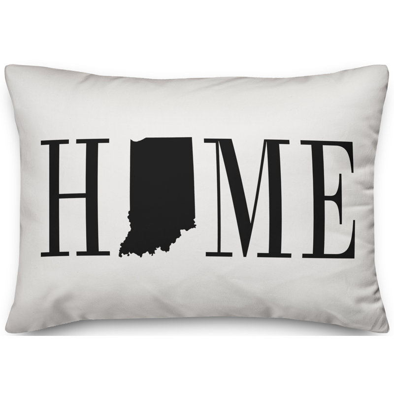 Alabama Home State Indoor/Outdoor Lumbar Pillow, Indiana