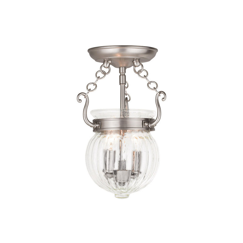 Bladwell Glass Semi Flush Mount