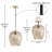 10.75"W Zoe Modern Clear And Gold Dome Shade Pendant