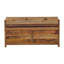 Banc de rangement avec siège en cuir brun Oakish