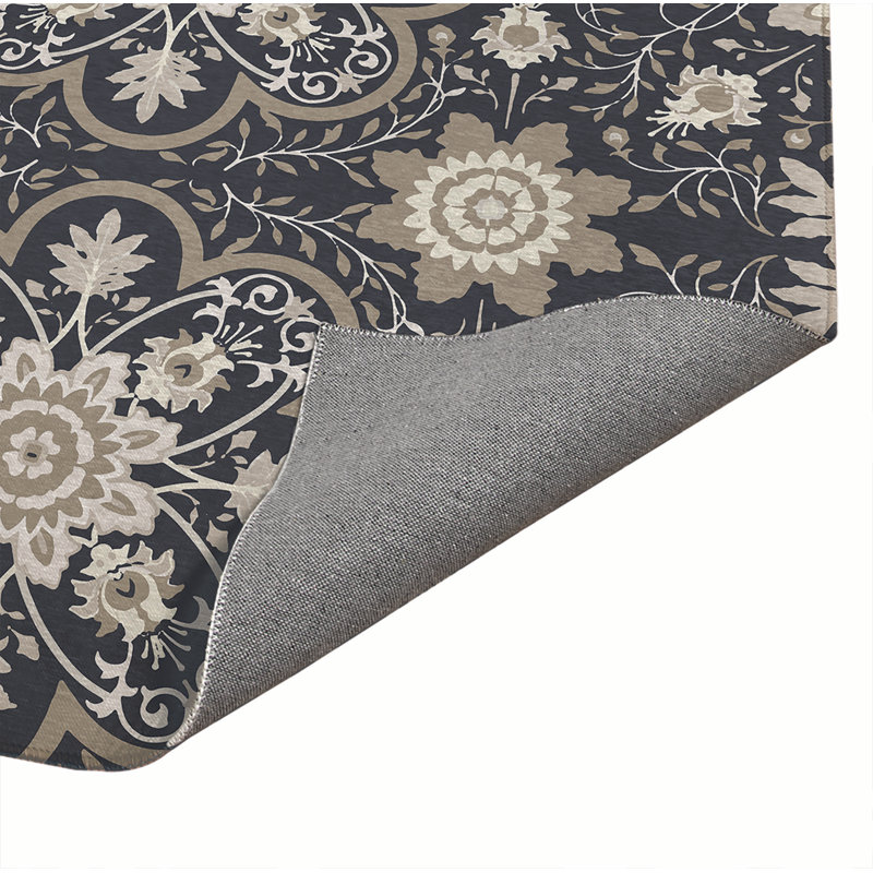 Tapis de cuisine Skyler, Gris anthracite, Rectangulaire 2 pi x 3 pi