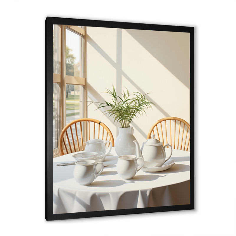 Birgith Breakfast Tranquil Tees sur impression sur toile, H 20 po x l 12 po x P 1 po, Cadre photo noir