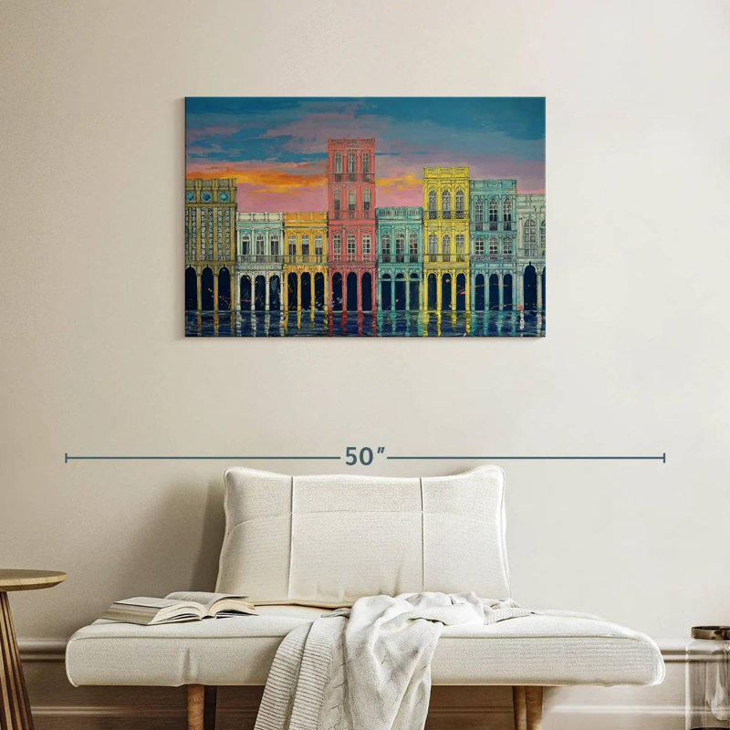 Lilie Cuban Pastel Homes, H 24 po x l 36 po