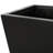 Lightweight Concrete Tapered Flower Pot - 12.73L X 12.73W 28.5H Black Magnesium Oxide For Outdoor No Assembly Required Planter With Form Oxide, Needed-2024870511
