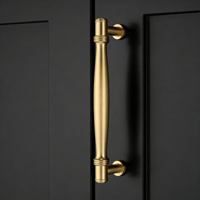Paquet de 10 poignées d'armoire bronze champagne, poignées d'armoire de cuisine à trou central de 5 pouces, quincaillerie de tiroirs pour armoires, armoires et commodes