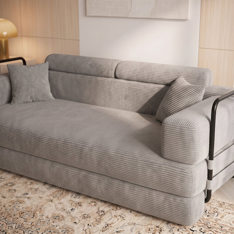 Canapé-lit d'angle modulaire, Gris