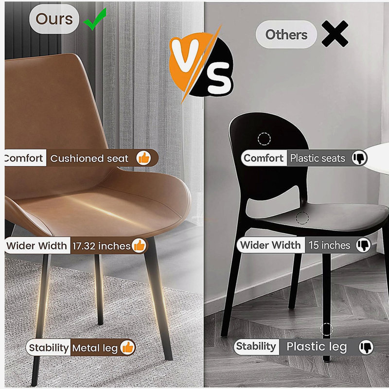 Chaise de salle à manger moderne 2 pieds / ctn
