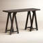 Console de rangement industrielle moderne en bois massif de 50 po avec chevalets Sawhorse-201559139-210679703