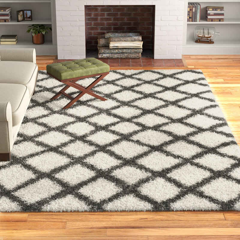 Tapis ivoire / gris Attitash, Rectangle 8 pi 6 po x 12 pi