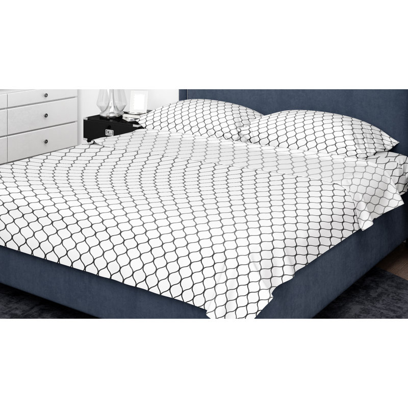 Ensemble de draps 200 fils 100 % coton, Double