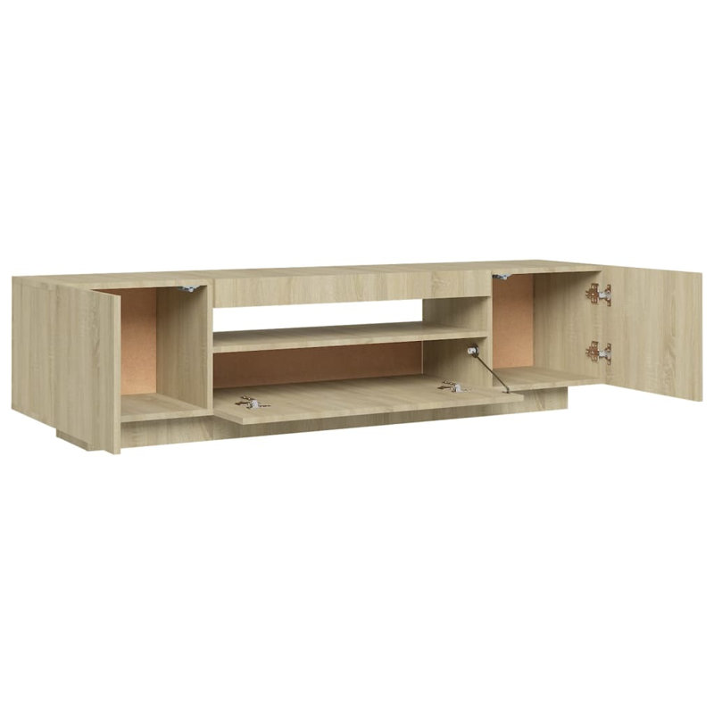 Meuble télé Meuble télé Console console télé avec lumières DEL, Chêne Sonoma
