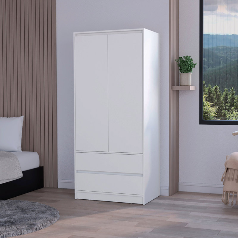 Armoire 2 tiroirs, Blanc