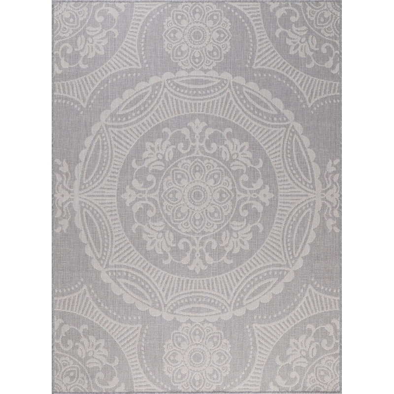 Tapis intérieur / extérieur gris Waikiki Moraby, Rectangle 8 pi x 10 pi