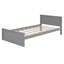 Lit mezzanine double avec lit simple autoportant, tablettes, bureau et garde-robe gris-130610186-130610184