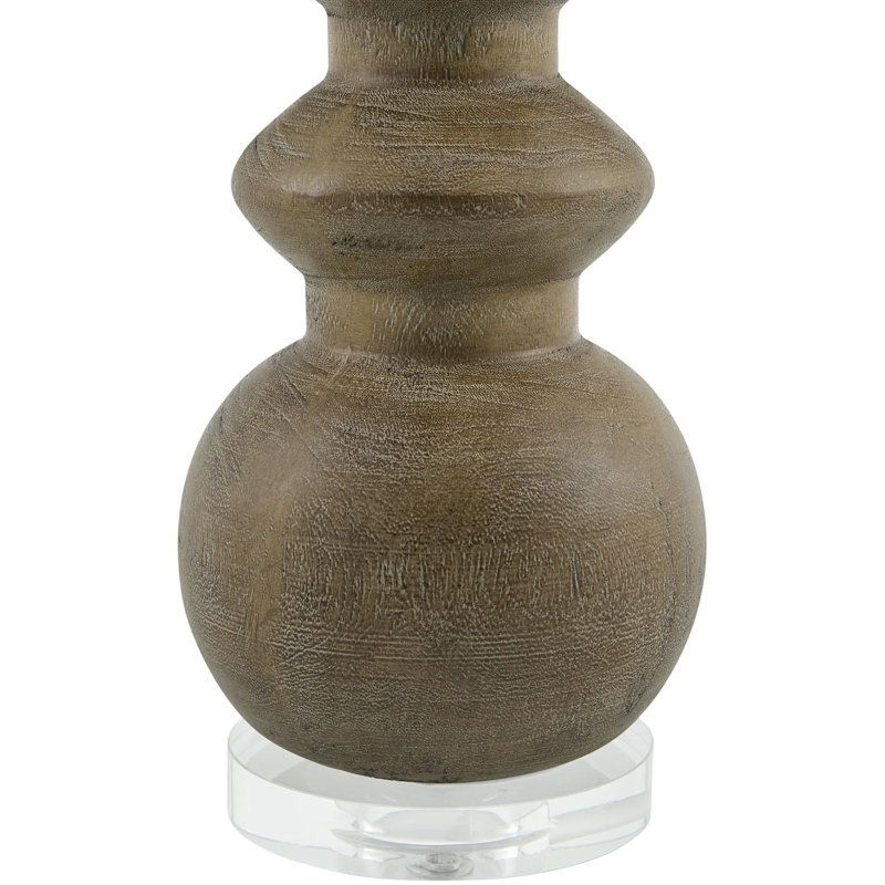 Ayrion Accent Table Lamp, 30" H x 16" W x 16" D, Clear/Dark Brown