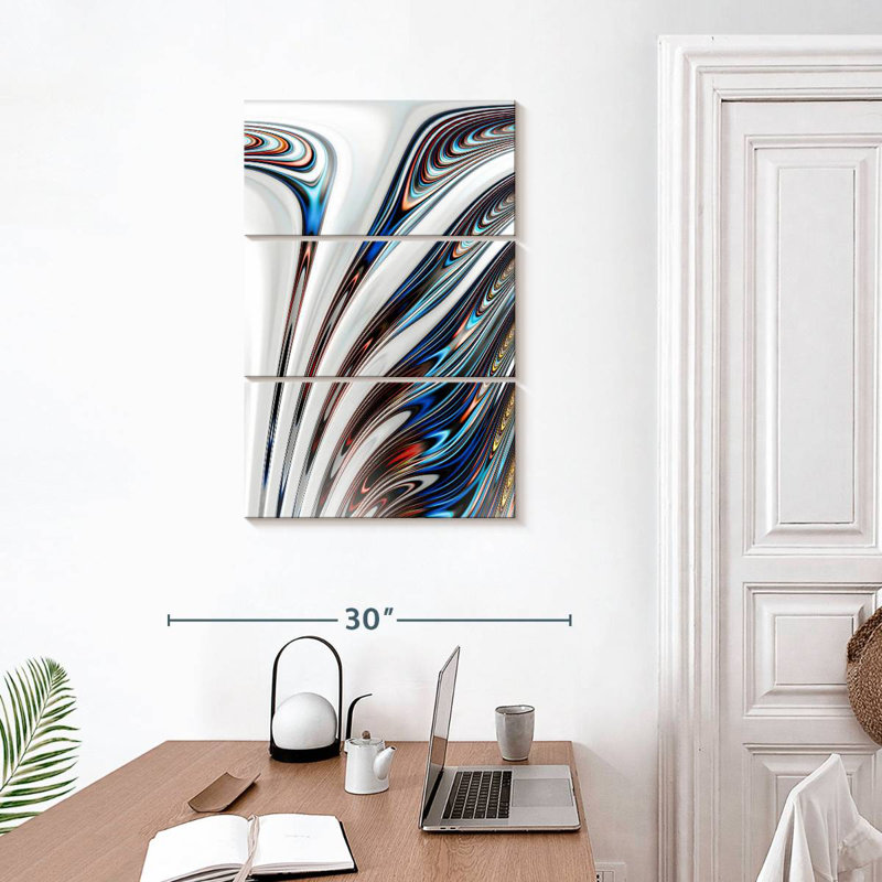Avery Liquid Chrome Abstract, 32" H x 20" W